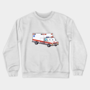 Cute Cartoon Ambulance Car Crewneck Sweatshirt